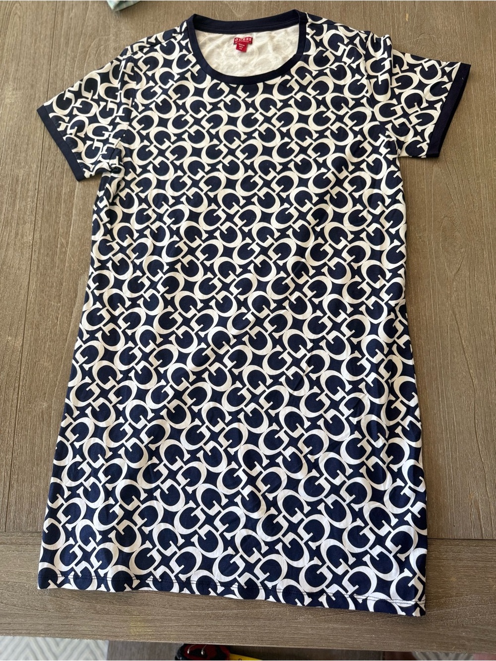 GUESS Logo Dress Streetwear Y2K Revival Navy White 80’s Size M - Picture 2 of 5